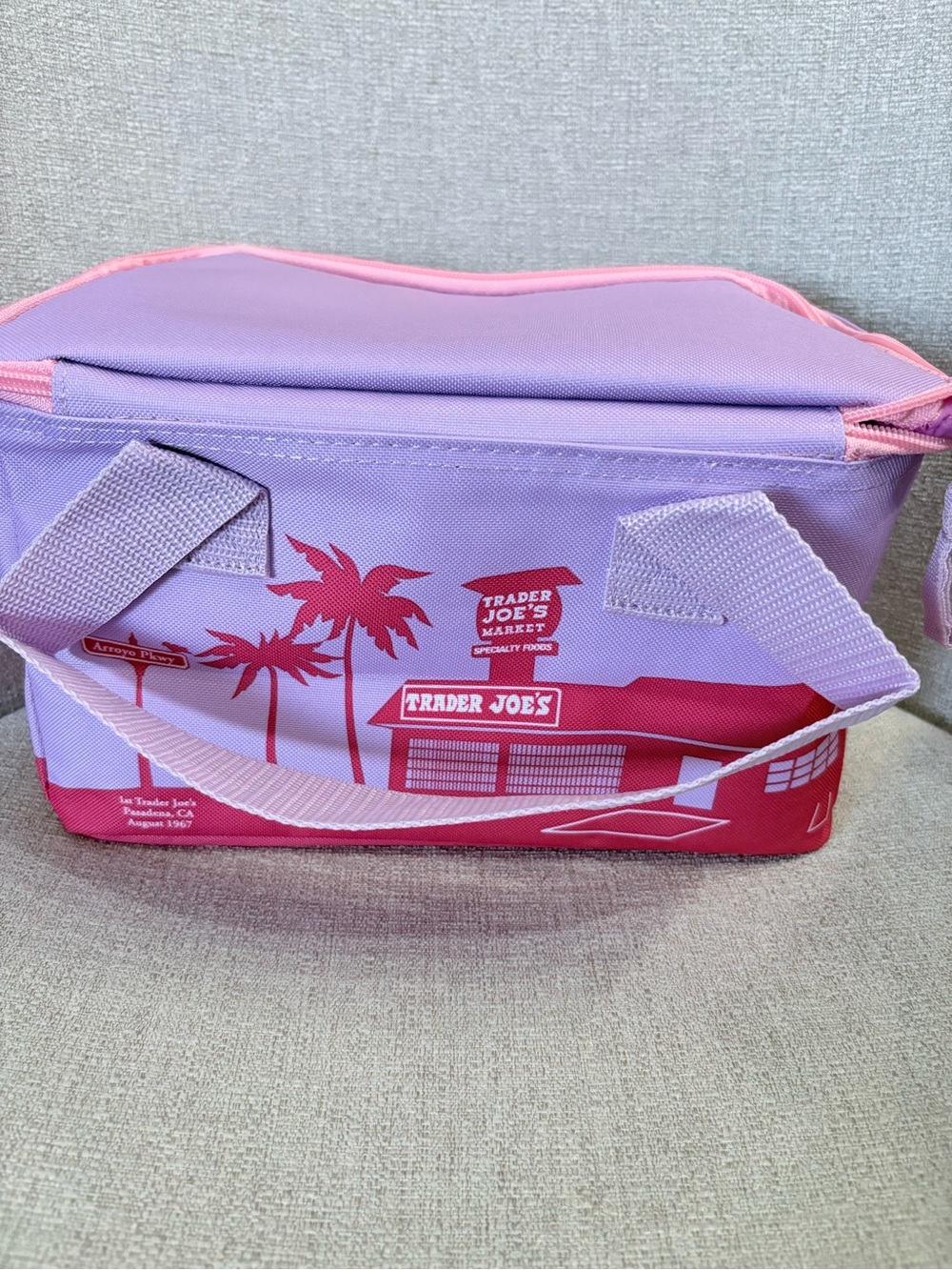 Trader Joe's Pink & Lavender Insulated Lunch Bag